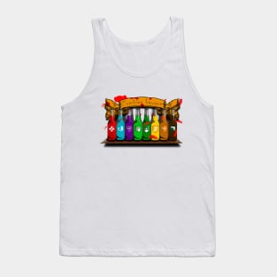 Zombie Perks Top Shelf Zombies Beware on Yellow Tank Top